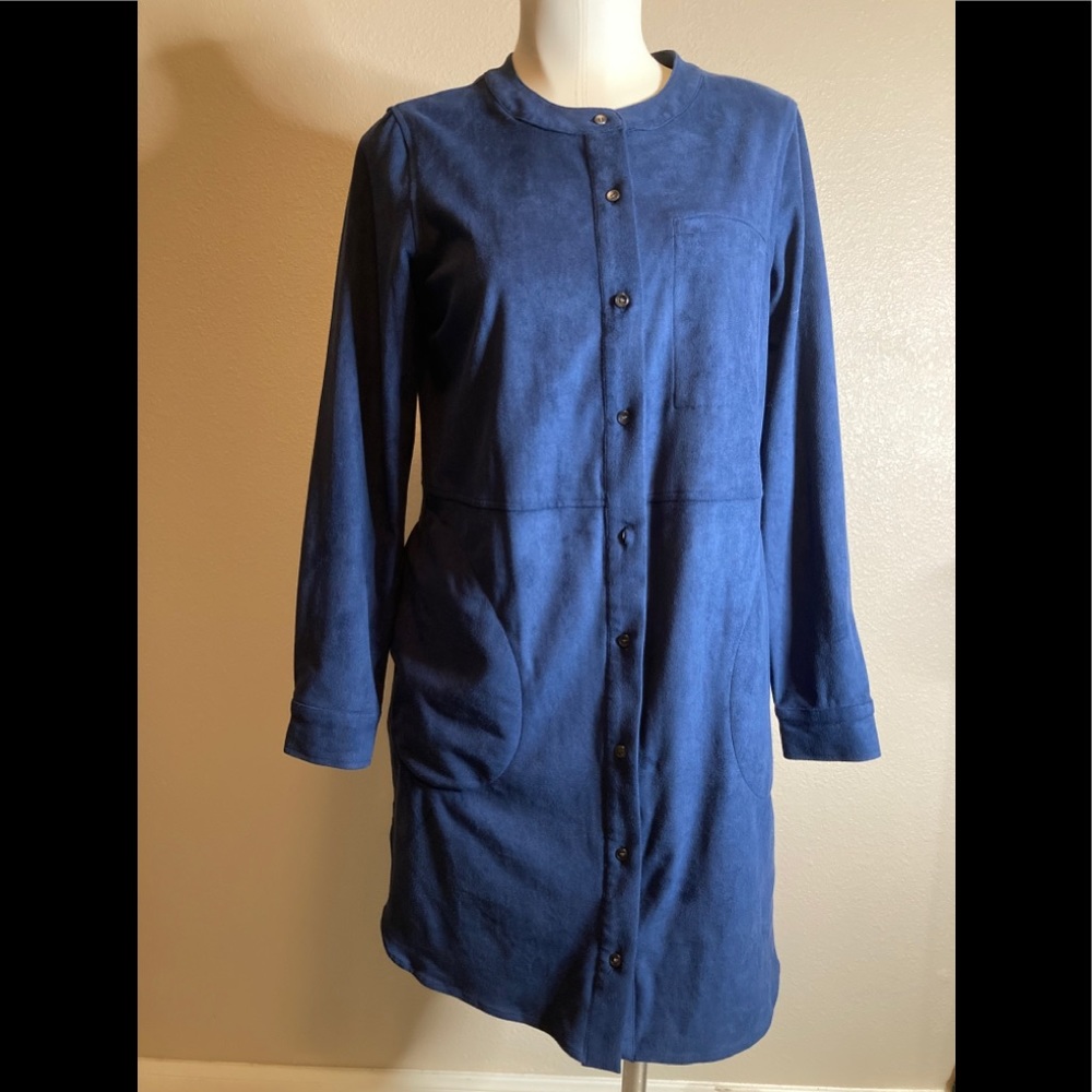 Vince Camuto Faux Suede Button-Up Shirt Jacket XS
